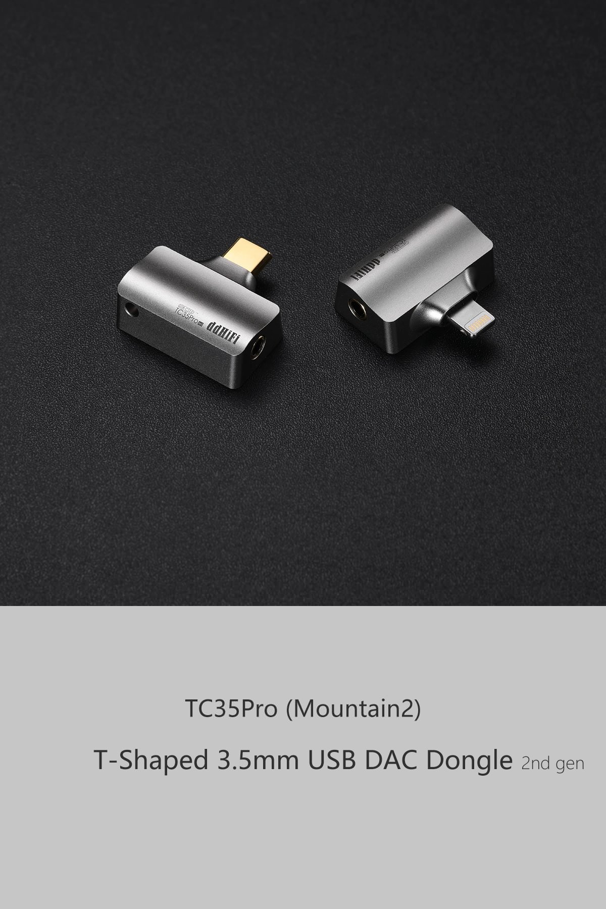 ddHiFi TC35Pro (Mountain2) Lightning to 3.5mm TRS Unbalanced Portable USB DAC &amp; Headphone Amplifier Adapter [2nd Gen]