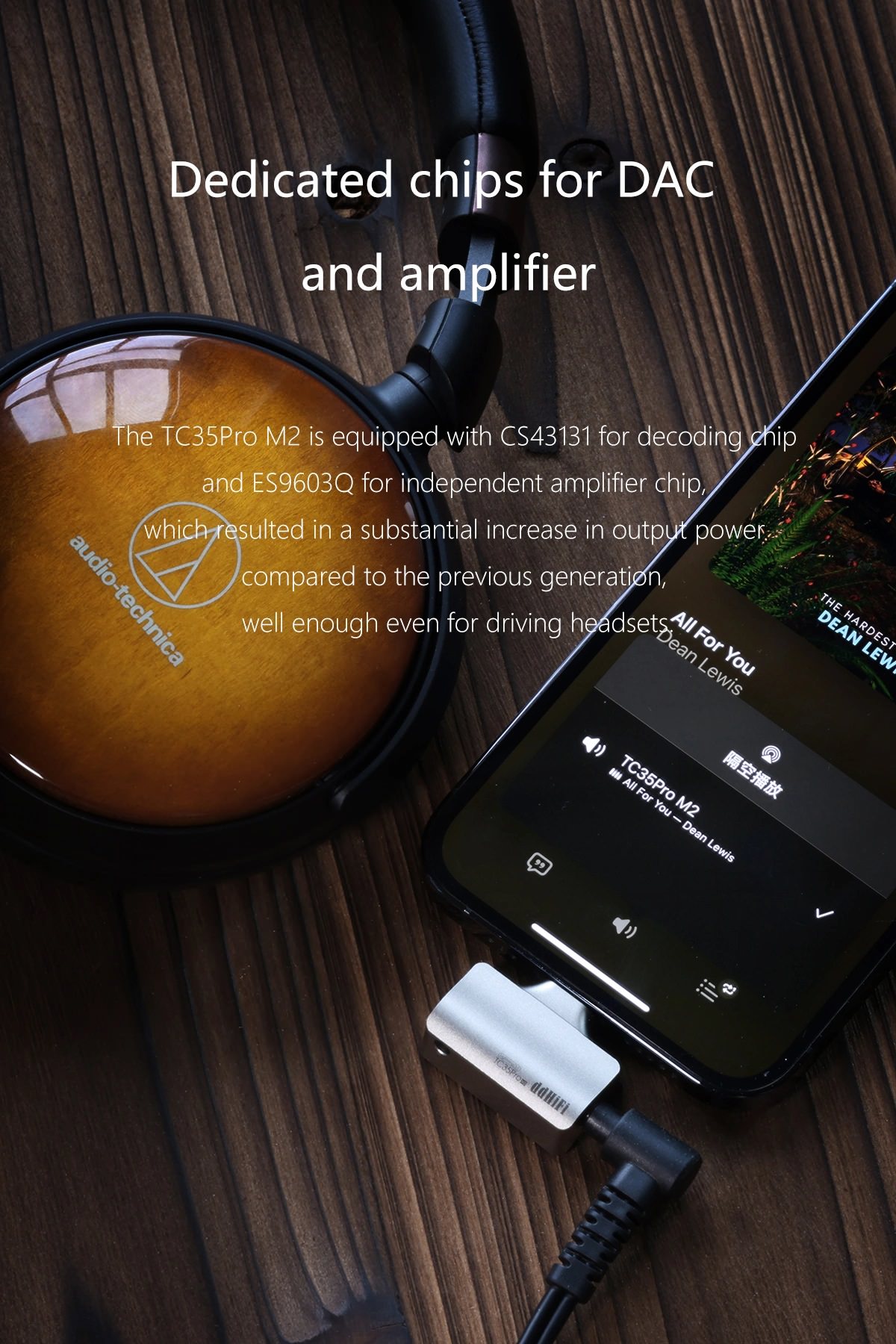 ddHiFi TC35Pro (Mountain2) USB-C to 3.5mm TRS Unbalanced Portable USB DAC &amp; Headphone Amplifier Adapter [2nd Gen]