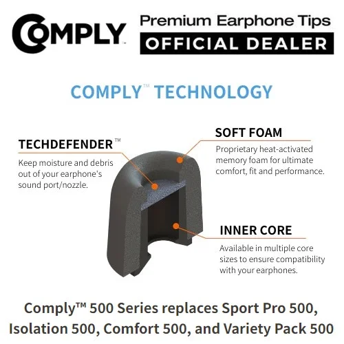 Comply 500 Series TZ-500 Original Foam Eartips