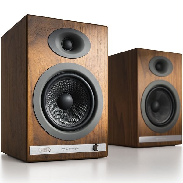 Audioengine HD5 Wireless Bluetooth Desktop Bookshelf Speakers - Real Wood Walnut Veneer Audioengine HD5 Wireless Bluetooth Desktop Bookshelf Speakers - Real Wood Walnut Veneer
