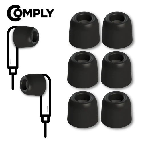 Comply 500 Series TZ-500 Original Foam Eartips with TechDefender WaxGuard (3-Pairs)