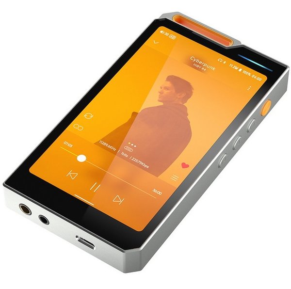 HiBy R4 MQA Digital Audio Player - Silver/Orange
