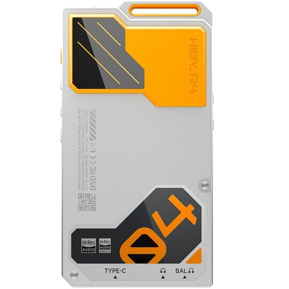 HiBy R4 MQA Digital Audio Player - Silver/Orange
