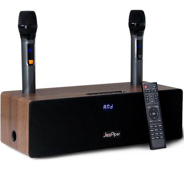 JazPiper+ V3 Wireless Bluetooth Desktop Speaker & Network Streaming Karaoke System with Dual Handheld Mics JazPiper+ V3 Wireless Bluetooth Desktop Speaker & Network Streaming Karaoke System with Dual Handheld Mics