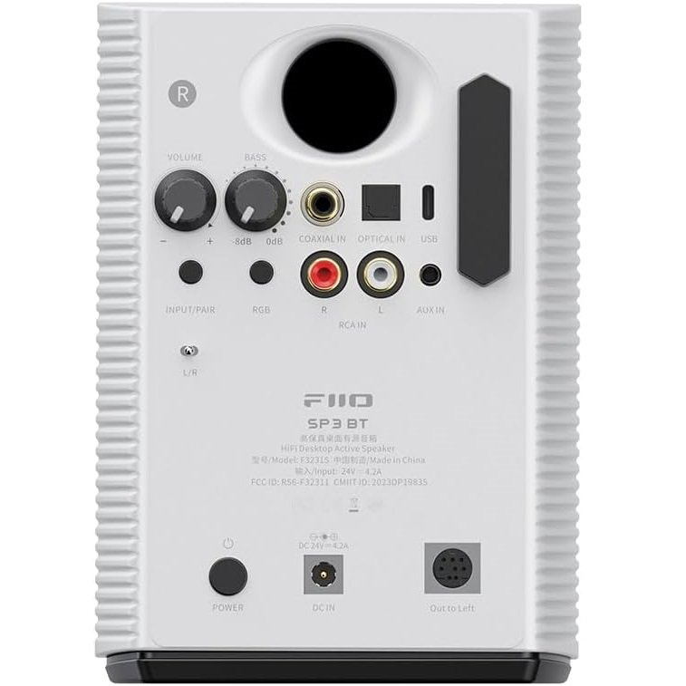 FiiO SP3 BT Wireless Bluetooth Desktop Bookshelf Speakers - White