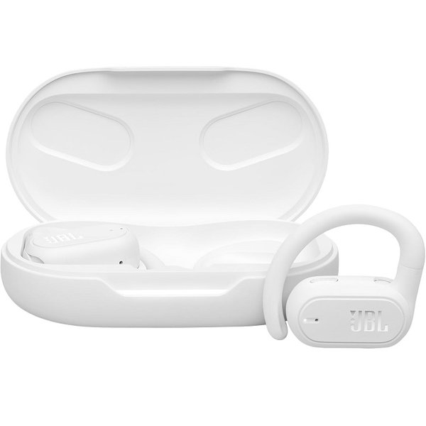 JBL Soundgear Sense Neckband/True Wireless Bluetooth Air Conduction Open-Ear Earphone with Mic - White JBL Soundgear Sense Neckband/True Wireless Bluetooth Air Conduction Open-Ear Earphone with Mic - White