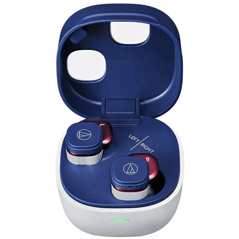 Audio-Technica ATH-SQ1TW2 True Wireless Bluetooth In-Ear Earphone with Mic - Navy/Red
