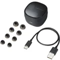 Audio-Technica ATH-SQ1TW2 True Wireless Bluetooth In-Ear Earphone with Mic - Jet Black