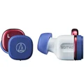 Audio-Technica ATH-SQ1TW2 True Wireless Bluetooth In-Ear Earphone with Mic - Navy/Red