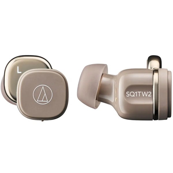 Audio-Technica ATH-SQ1TW2 True Wireless Bluetooth In-Ear Earphone with Mic - Cafe Latte Audio-Technica ATH-SQ1TW2 True Wireless Bluetooth In-Ear Earphone with Mic - Cafe Latte