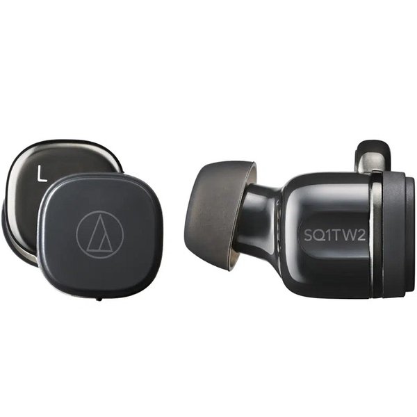 Audio-Technica ATH-SQ1TW2 True Wireless Bluetooth In-Ear Earphone with Mic  - Jet Black