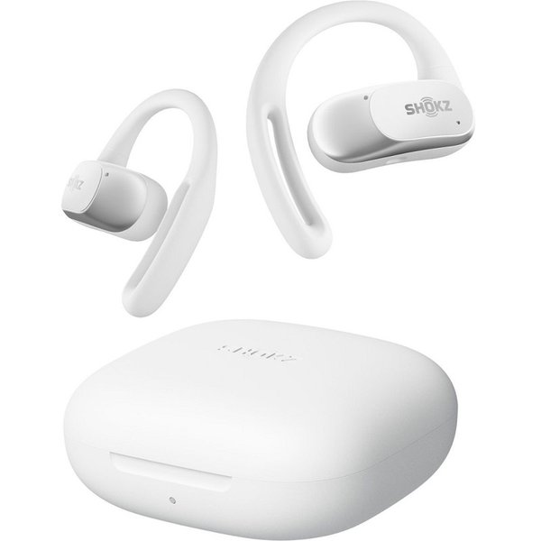 Shokz OpenFit Air True Wireless Bluetooth Air Conduction Open-Ear Earphone with Mic - White Shokz OpenFit Air True Wireless Bluetooth Air Conduction Open-Ear Earphone with Mic - White