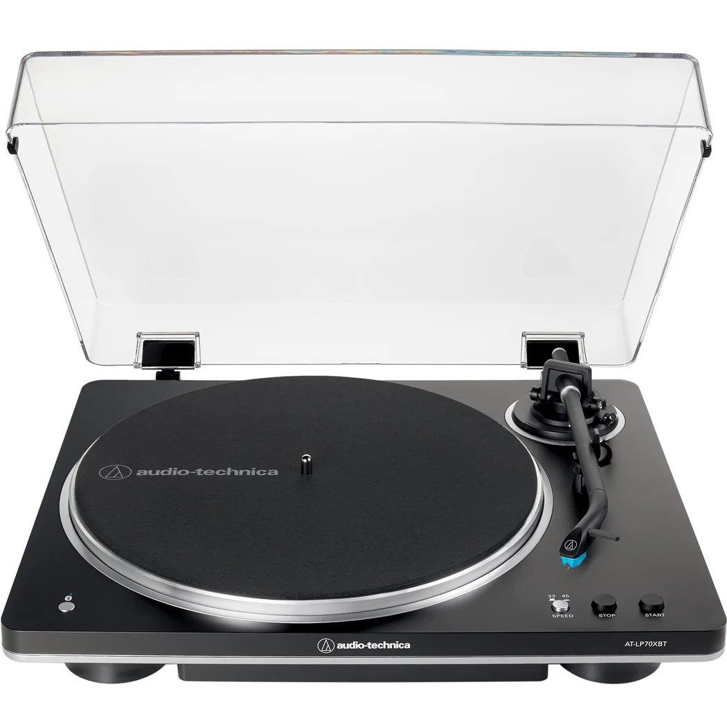 Audio-Technica AT-LP70XBT Bluetooth Turntable (Black Silver)