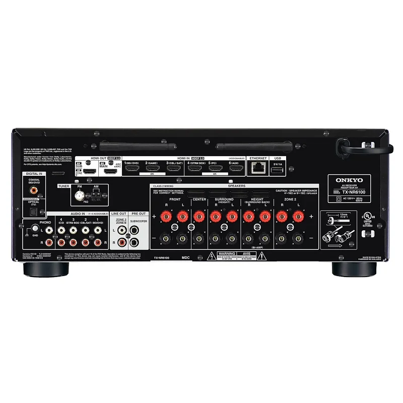 ONKYO TX-NR6100 7.2 Channel THX 8K Network Dolby Atmos AVR AV Receiver