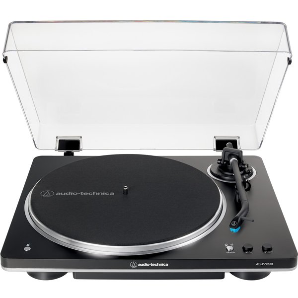 Audio-Technica AT-LP70XBT Fully Automatic Wireless Bluetooth Belt-Drive Turntable - Black/Silver
