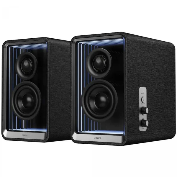 Edifier QR65 Wireless Bluetooth Desktop Bookshelf Speakers with 65W TurboGaN Charger - Black