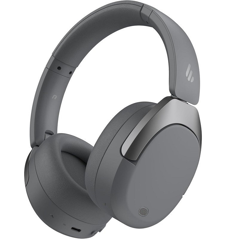 Edifier W830NB Wireless Bluetooth Noise-Cancelling Over-Ear Headphone with Mic - Grey