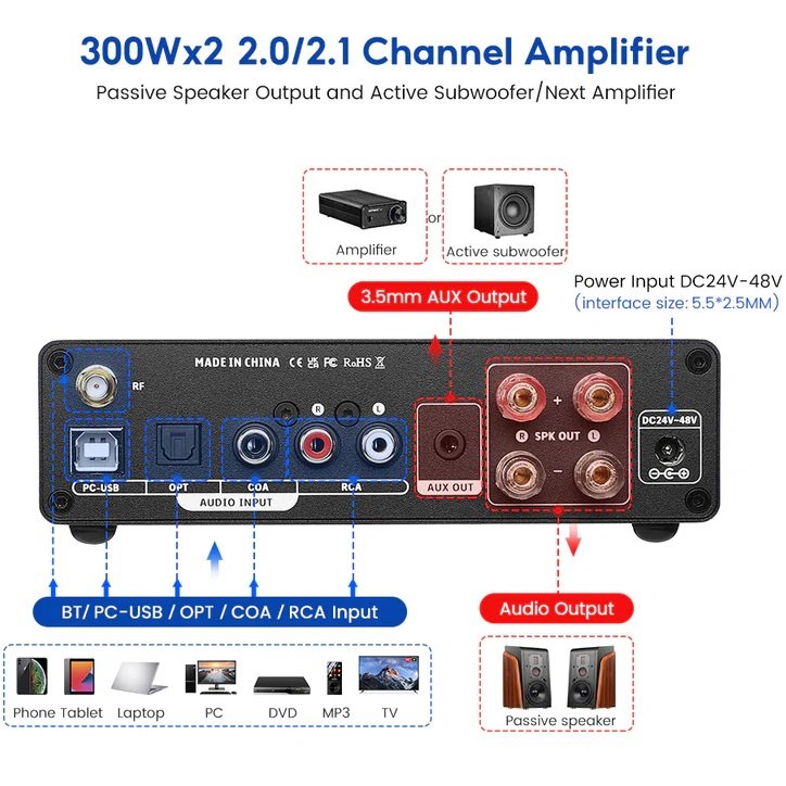 AIYIMA Decoder Amplifier 