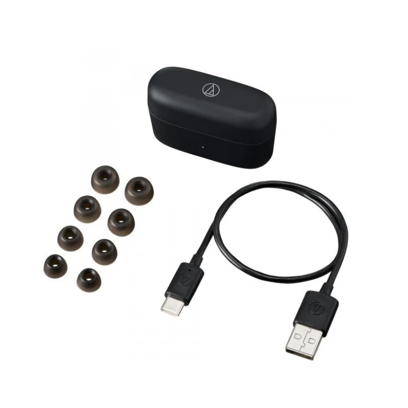 Audio-Technica ATH-CKS30TW+ True Wireless Bluetooth Noise-Cancelling In-Ear Earphone with Mic - Black