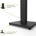 Kanto ST34 (Matte Black) Floor Stands with MDF Base