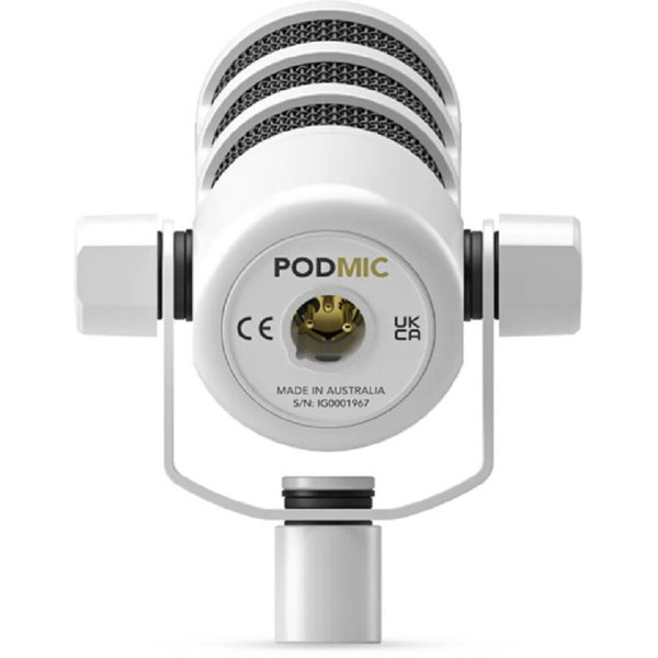 RODE PodMic Broadcast-quality Cardioid Dynamic XLR Microphone - White RODE PodMic Broadcast-quality Cardioid Dynamic XLR Microphone - White