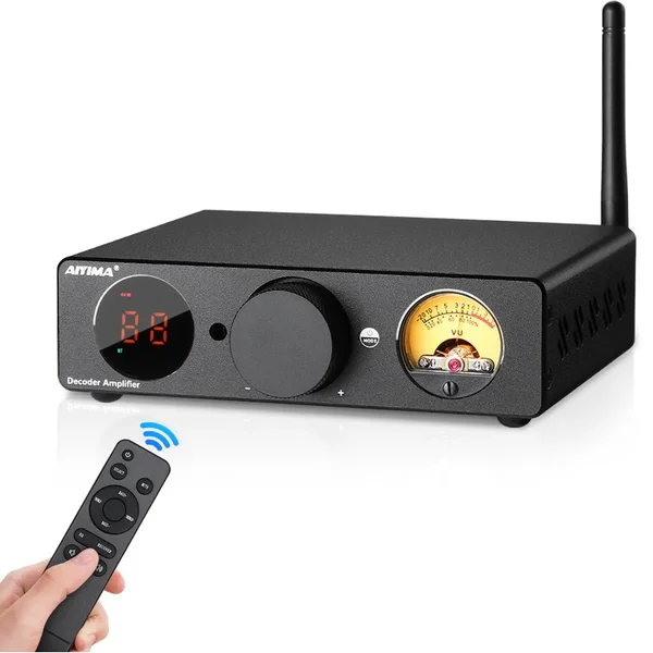 AIYIMA Decoder Amplifier Wireless Bluetooth Receiver/Streamer Hi-Fi Integrated Amplifier