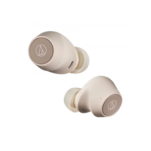 Audio-Technica ATH-CKS30TW+ True Wireless Bluetooth Noise-Cancelling In-Ear Earphone with Mic - Beige