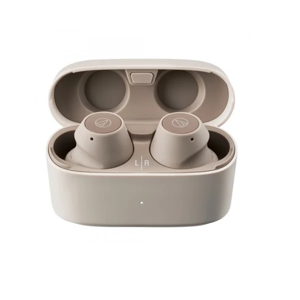 Audio-Technica ATH-CKS30TW+ True Wireless Bluetooth Noise-Cancelling In-Ear Earphone with Mic - Beige
