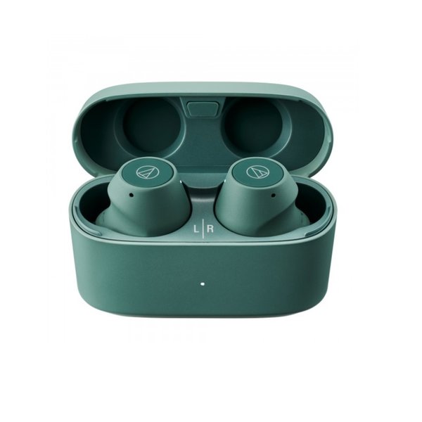 Audio-Technica ATH-CKS30TW+ True Wireless Bluetooth Noise-Cancelling In-Ear Earphone with Mic - Evergreen Audio-Technica ATH-CKS30TW+ True Wireless Bluetooth Noise-Cancelling In-Ear Earphone with Mic - Evergreen