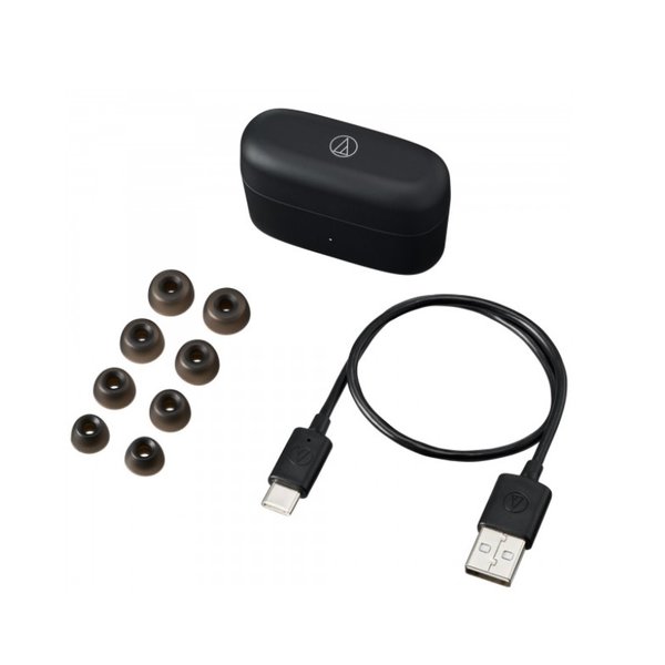 Audio-Technica ATH-CKS30TW+ True Wireless Bluetooth Noise-Cancelling In-Ear Earphone with Mic - Black Audio-Technica ATH-CKS30TW+ True Wireless Bluetooth Noise-Cancelling In-Ear Earphone with Mic - Black