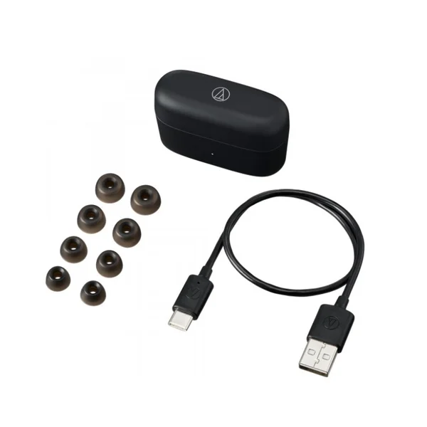 Audio-Technica ATH-CKS30TW+ True Wireless Bluetooth Noise-Cancelling In-Ear Earphone with Mic - Black