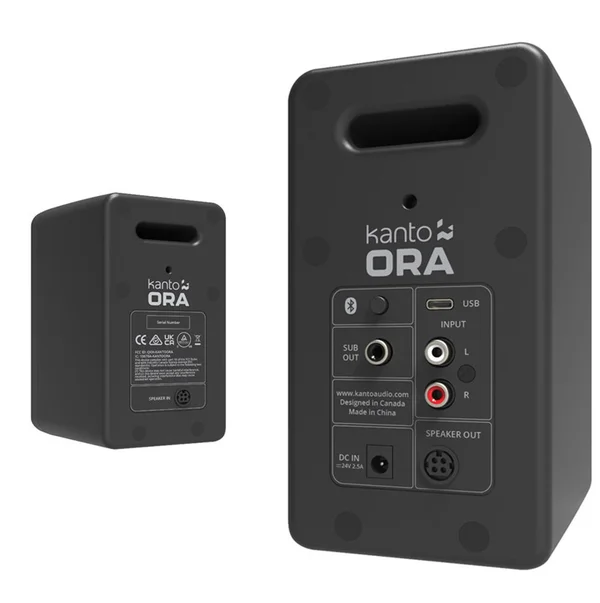 Kanto ORA Wireless Bluetooth Desktop Bookshelf Speakers - Matte Black