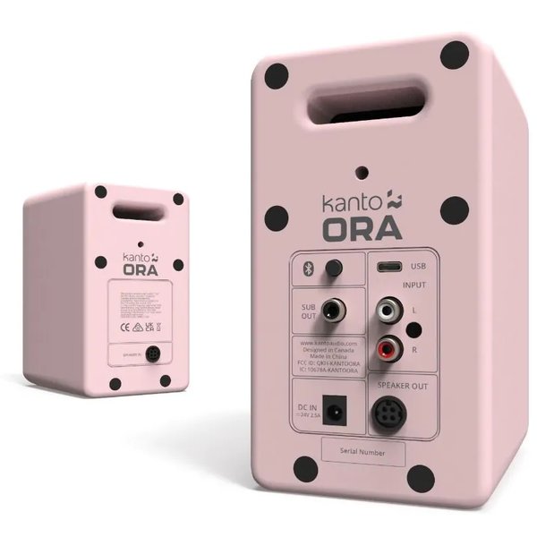 Kanto ORA Wireless Bluetooth Desktop Bookshelf Speakers - Matte Pink Kanto ORA Wireless Bluetooth Desktop Bookshelf Speakers - Matte Pink