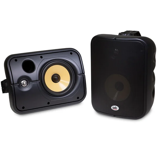 PSB CS1000 Universal Indoor-Outdoor Weatherproof Passive Wall Mounted Speakers - Black