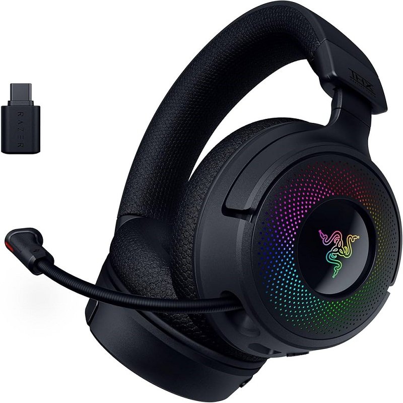 Razer Kraken V4 7.1 V2 Surround Sound Wireless Gaming Over-Ear Headset with Mic 