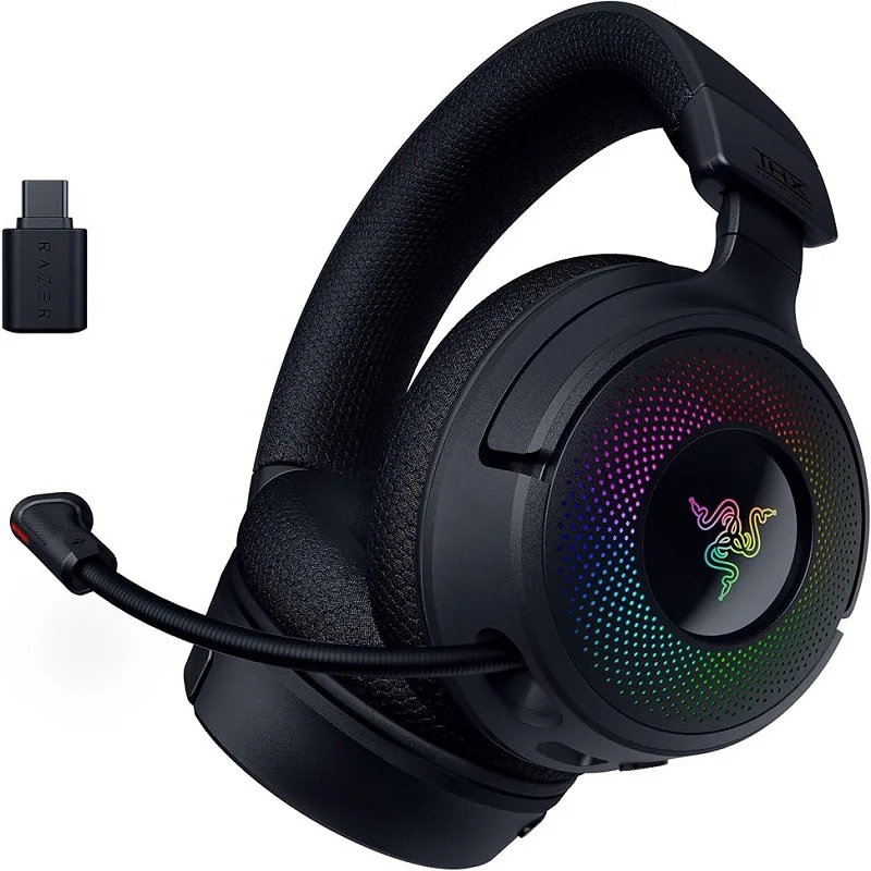 Razer Kraken V4 7.1 V2 Surround Sound Wireless Gaming Over-Ear Headset with Mic 