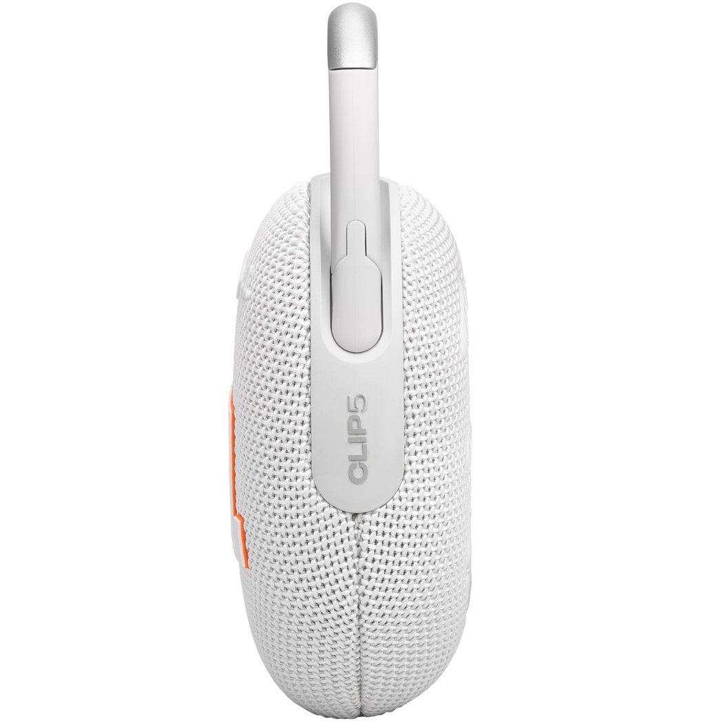 JBL Clip 5 Waterproof Wireless Bluetooth Portable Speaker - White 