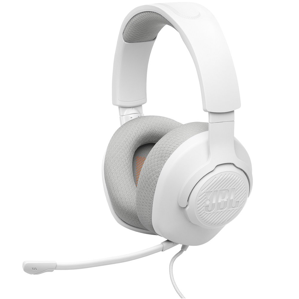 JBL Quantum 100M2 Multi-Platform Over-Ear Gaming Headset with Mic - White