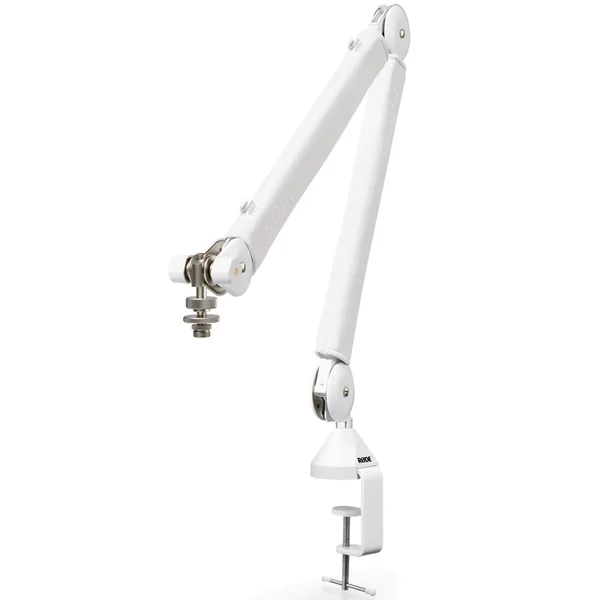RODE PSA1+ Professional Studio Broadcast/Podcast Desk Clamp Boom Arm - White