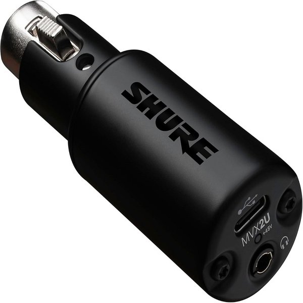 Shure MVX2U XLR to Type-C USB Portable Digital Audio Interface with Headphone Output Shure MVX2U XLR to Type-C USB Portable Digital Audio Interface with Headphone Output