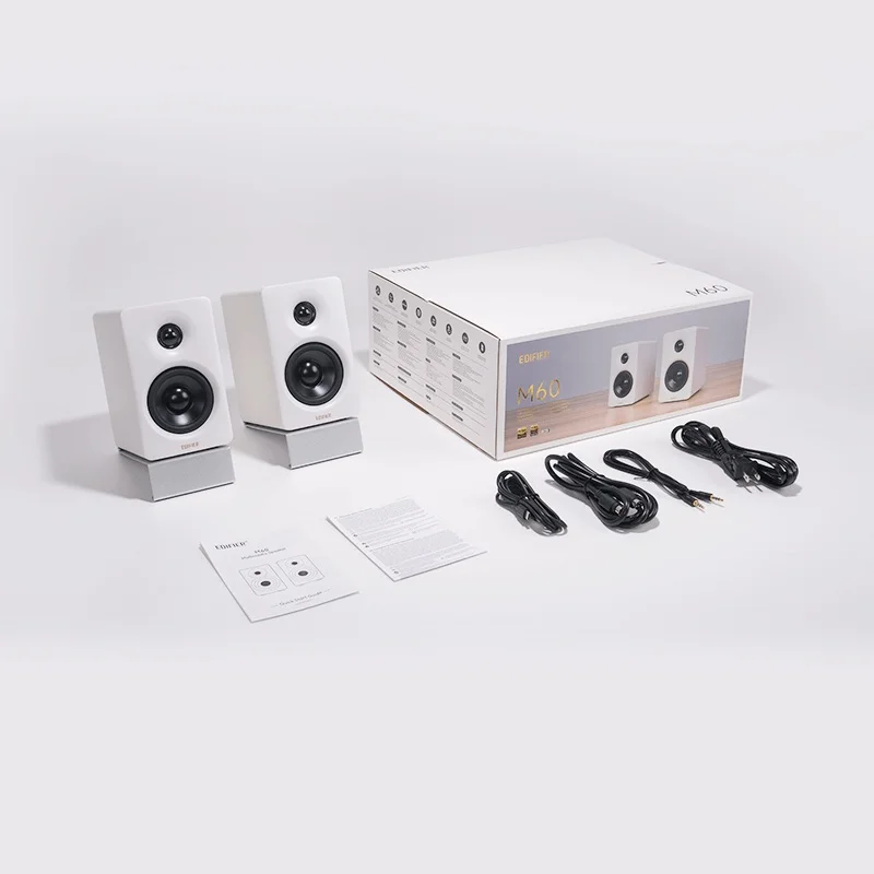 Edifier M60 Wireless Bluetooth Desktop Bookshelf Speakers - White