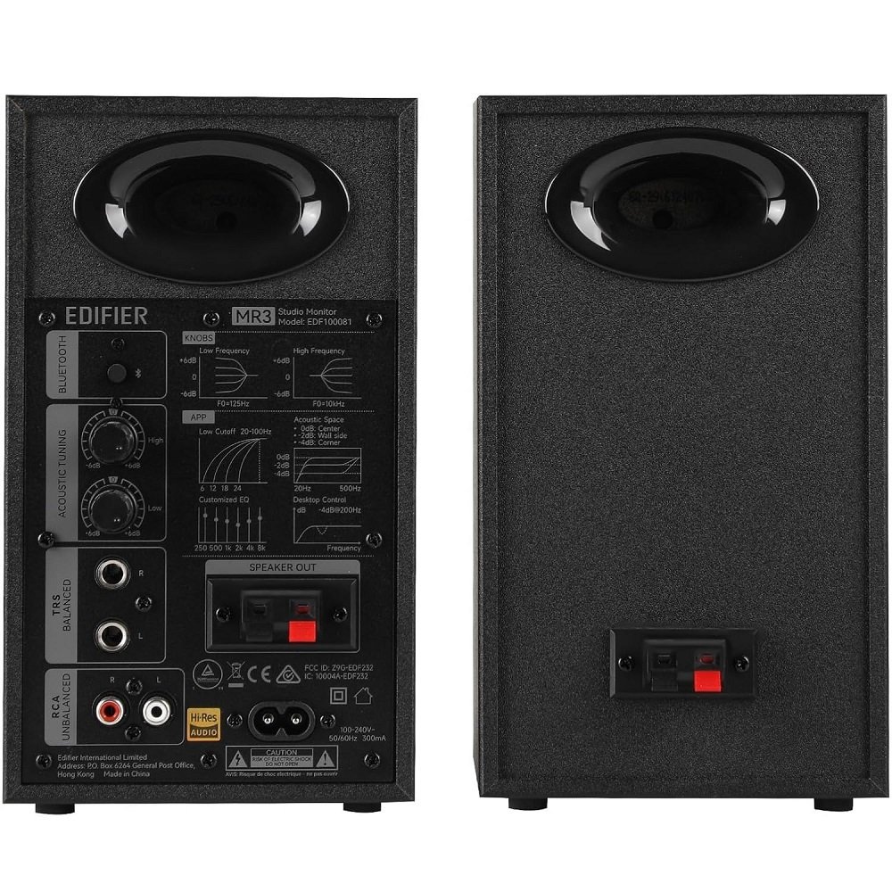 Edifier MR3 Studio Monitoring Wireless Bluetooth Desktop Bookshelf Speakers - Black