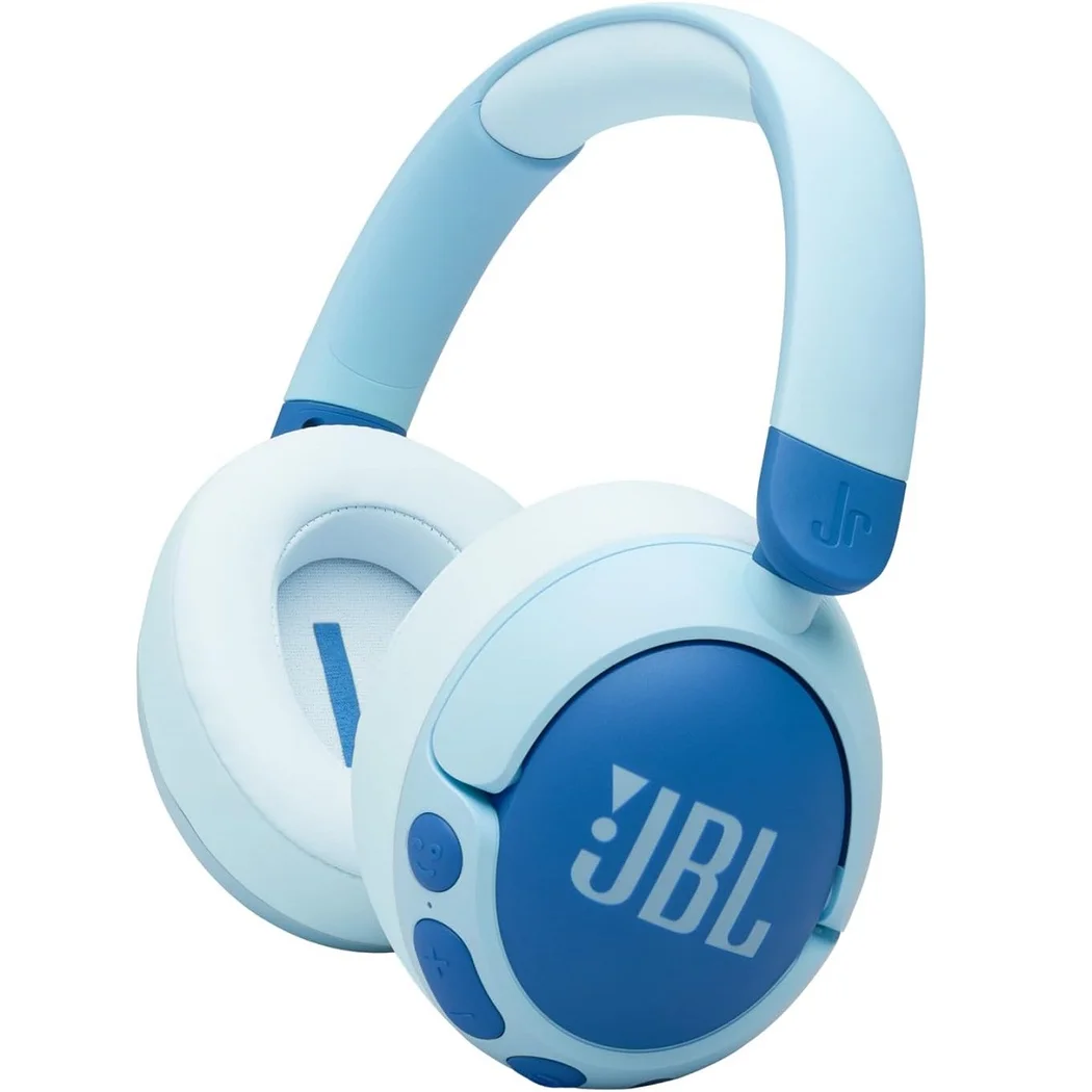 JBL Junior 470NC Wired/Wireless Bluetooth Noise-Cancelling Over-Ear Headphone with Mic for Kids - Blue