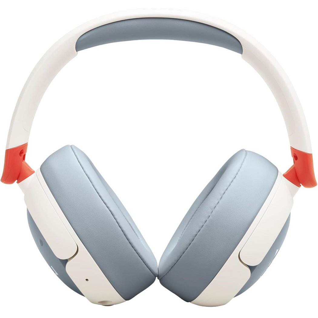 JBL Junior 470NC Wired/Wireless Bluetooth Noise-Cancelling Over-Ear Headphone with Mic for Kids - White