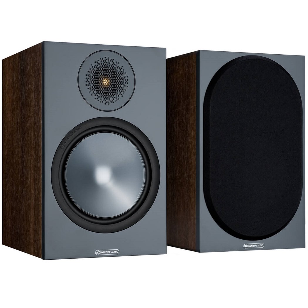 Monitor Audio Bronze 100 2-Way Passive Desktop Bookshelf Speakers - Walnut