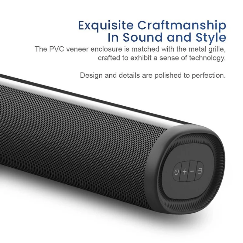 SonicGear StudioBar 600HD AirBass 2.1.2 Wireless Bluetooth Soundbar with 5.25