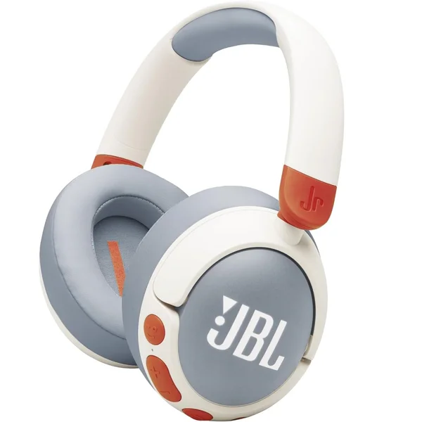 JBL Junior 470NC Wired/Wireless Bluetooth Noise-Cancelling Over-Ear Headphone with Mic for Kids - White