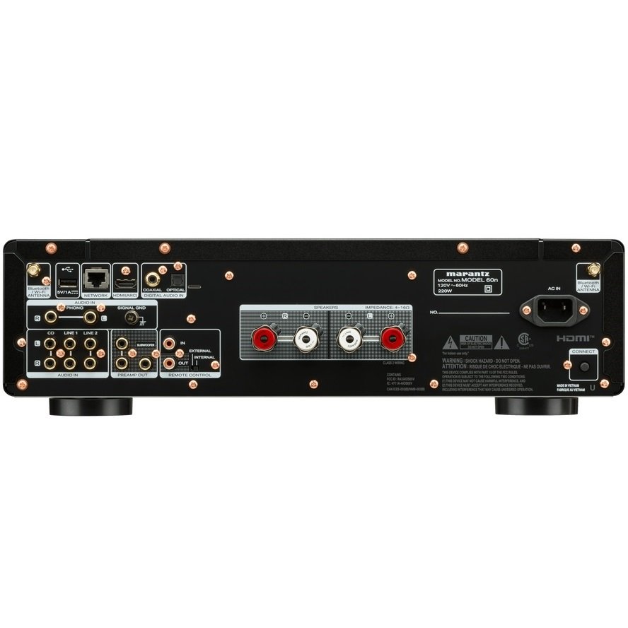 Marantz MODEL 60n Multi-Room Wireless Bluetooth/WiFi Network Streamer & Integrated Amp (with HDMI and Phono Built-In) - Black