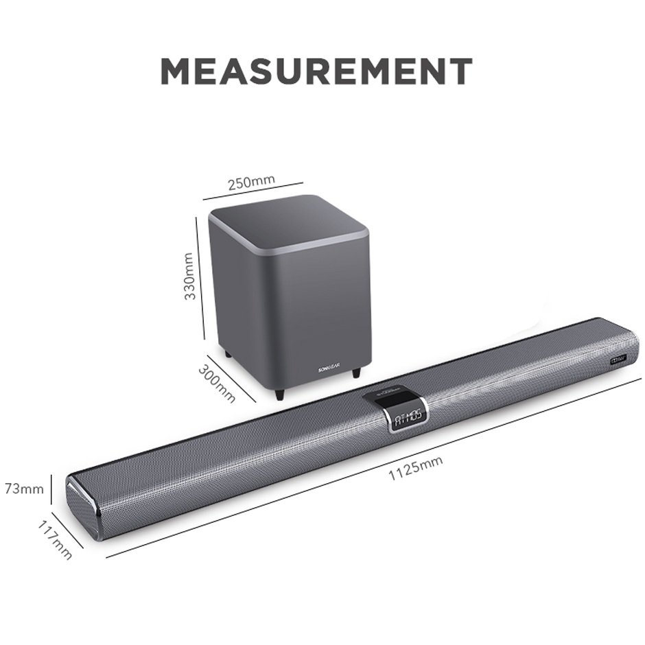 SonicGear StudioBar 3000 5.1.2 Dolby Atmos Wireless Bluetooth Soundbar w/ 8