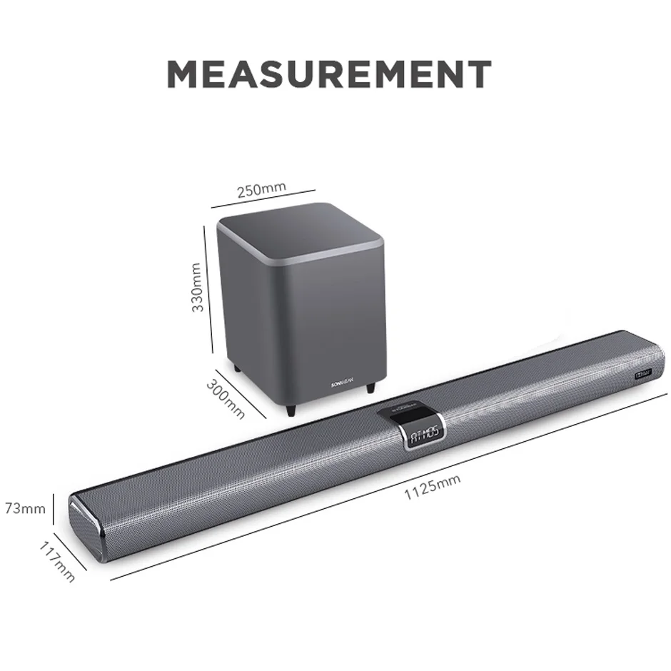 SonicGear StudioBar 3000 5.1.2 Dolby Atmos Wireless Bluetooth Soundbar w/ 8